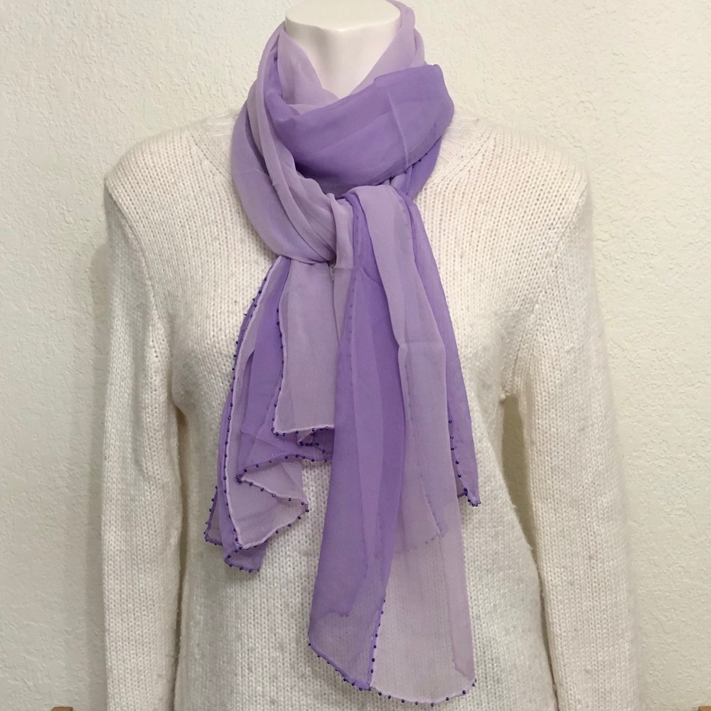NWOT sheer silk scarf